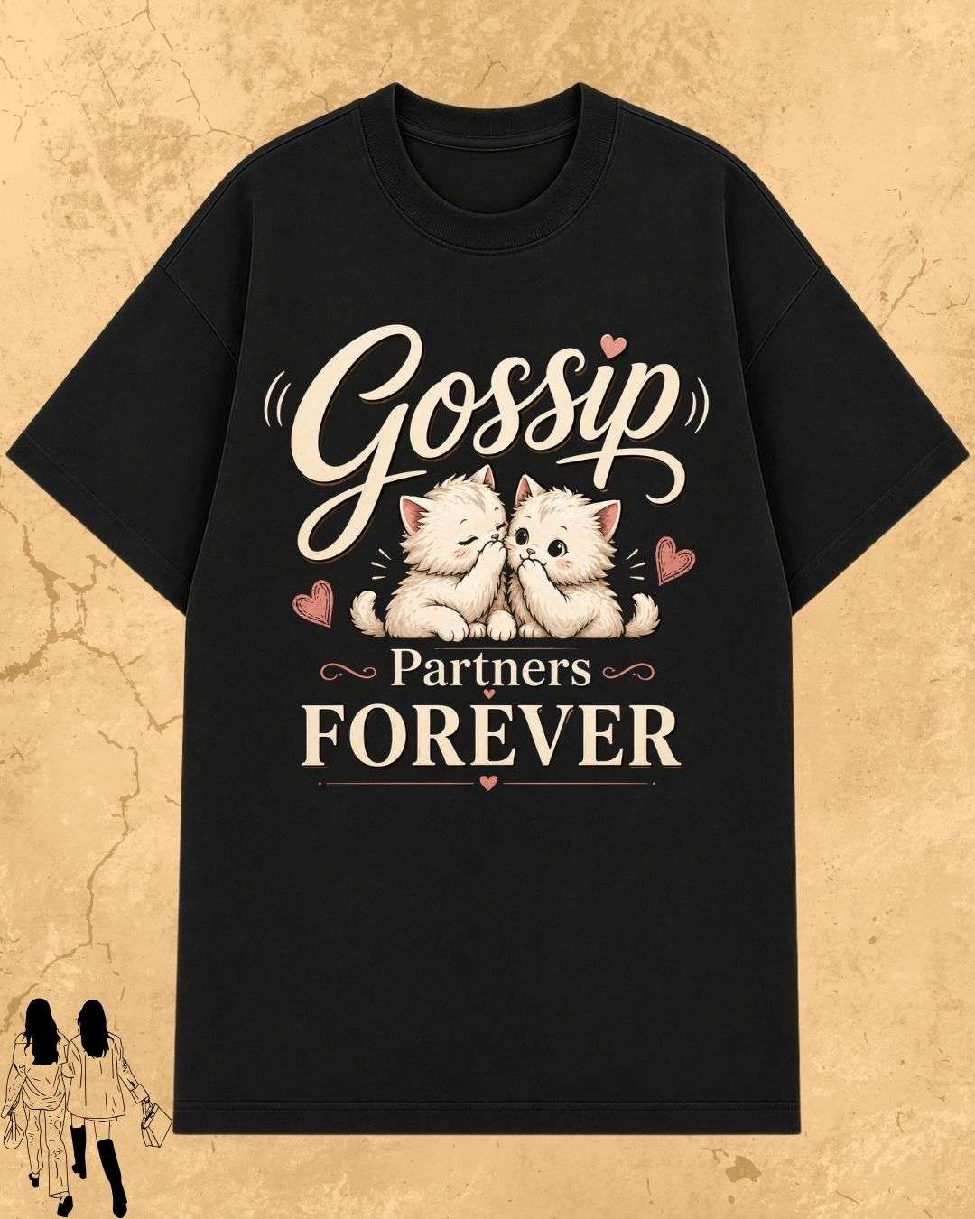 Meow Besties Cotton Tshirt Billien LLC 