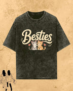Meow Besties Cotton Tshirt Billien LLC 