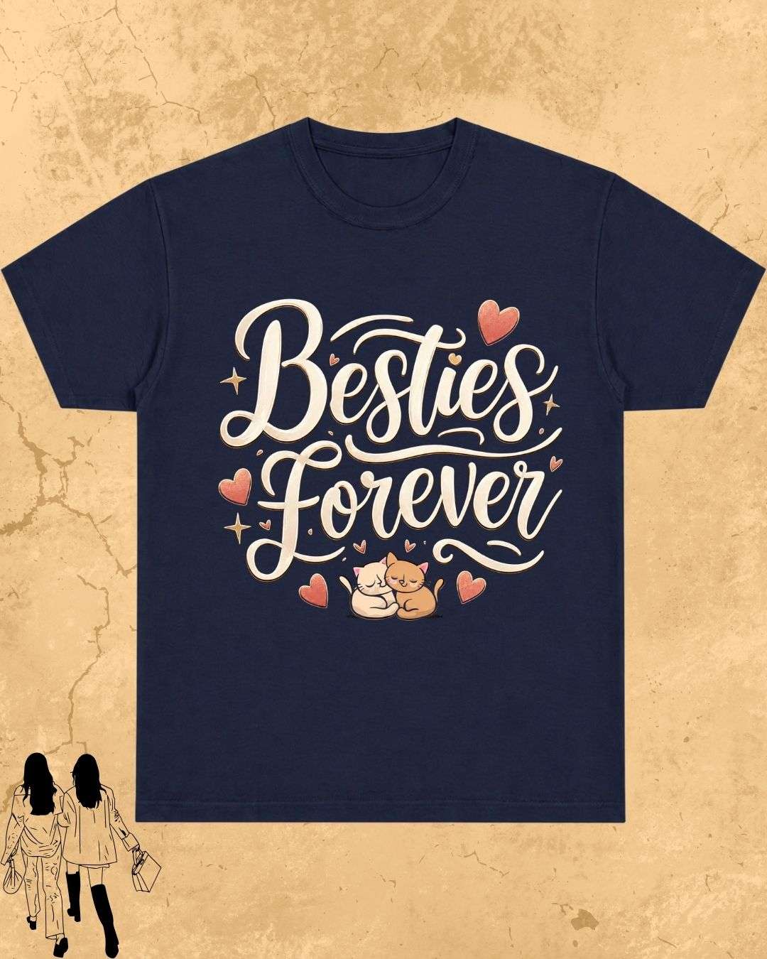 Meow Besties Cotton Tshirt Billien LLC 