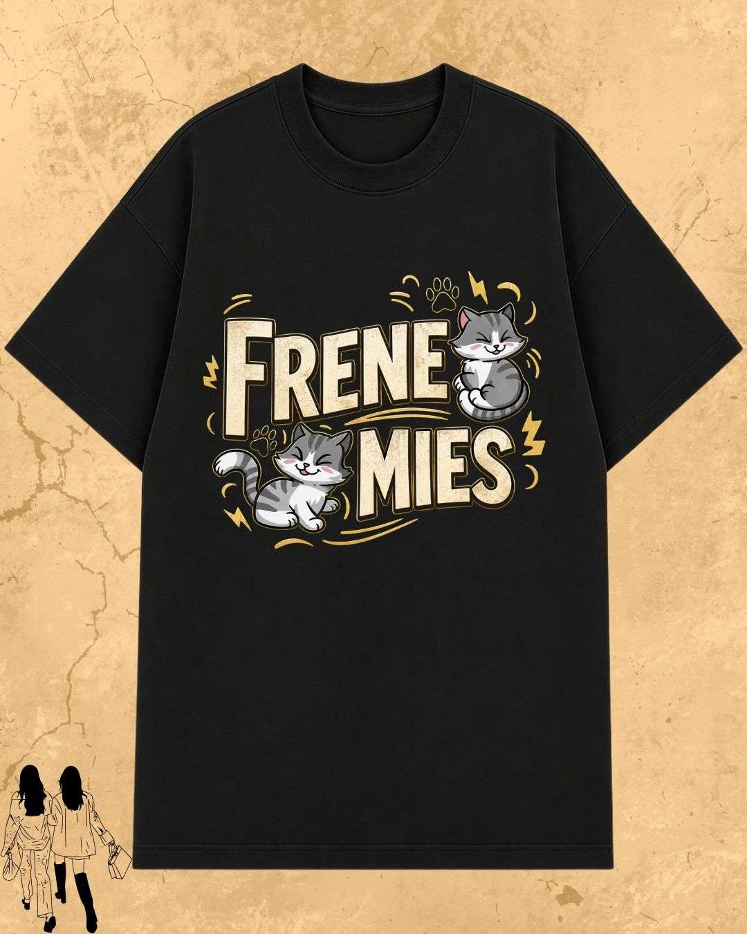 Meow Besties Cotton Tshirt Billien LLC 