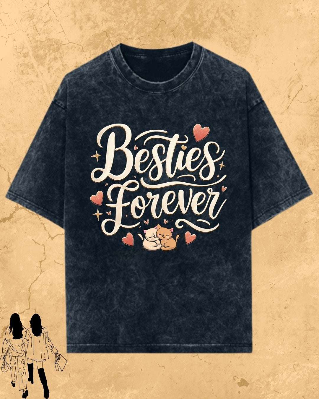 Meow Besties Cotton Tshirt Billien LLC 