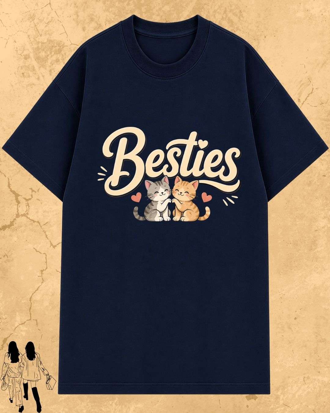 Meow Besties Cotton Tshirt Billien LLC 