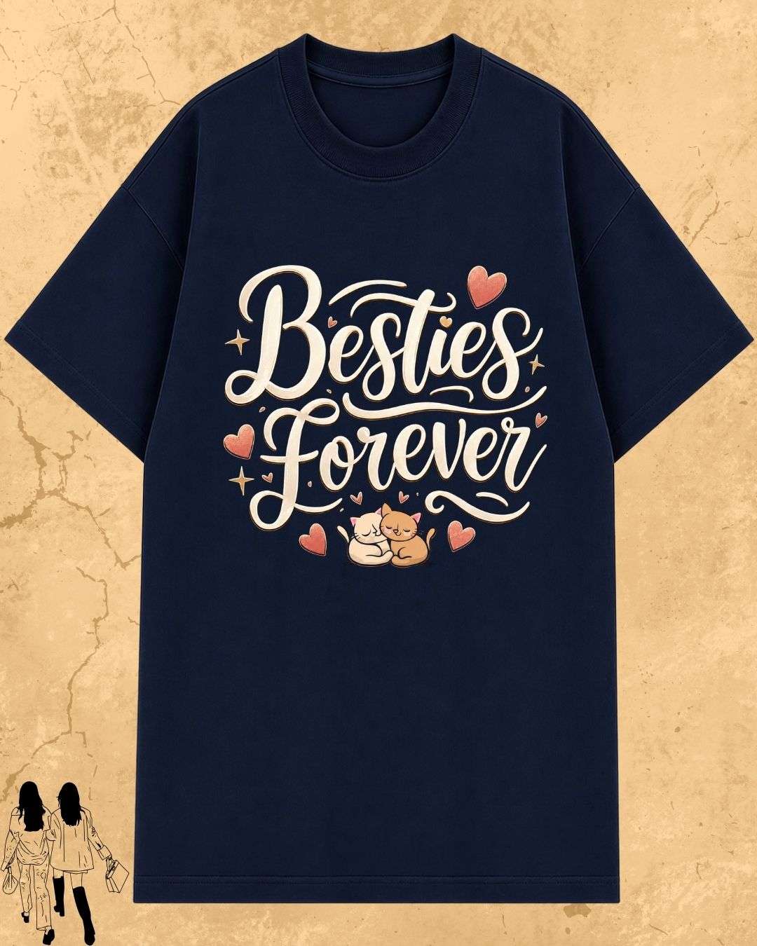 Meow Besties Cotton Tshirt Billien LLC 