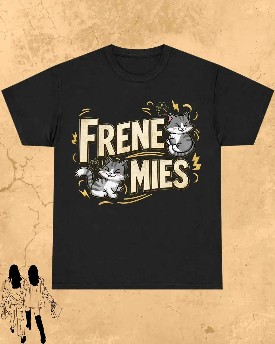 Meow Besties Cotton Tshirt Swiftsoul