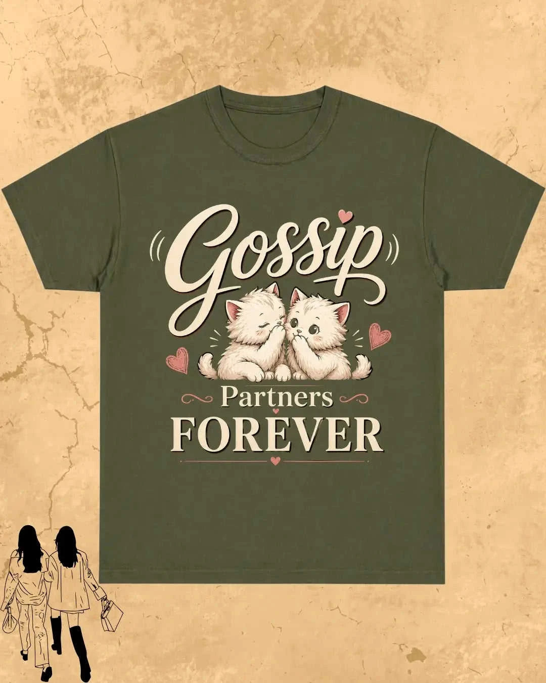 Meow Besties Cotton Tshirt Swiftsoul