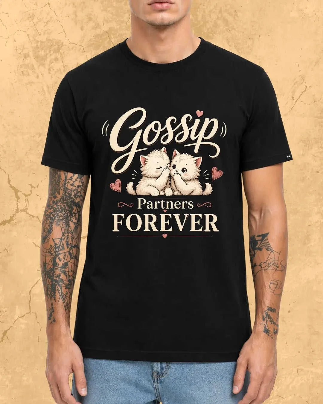 Meow Besties Cotton Tshirt Swiftsoul
