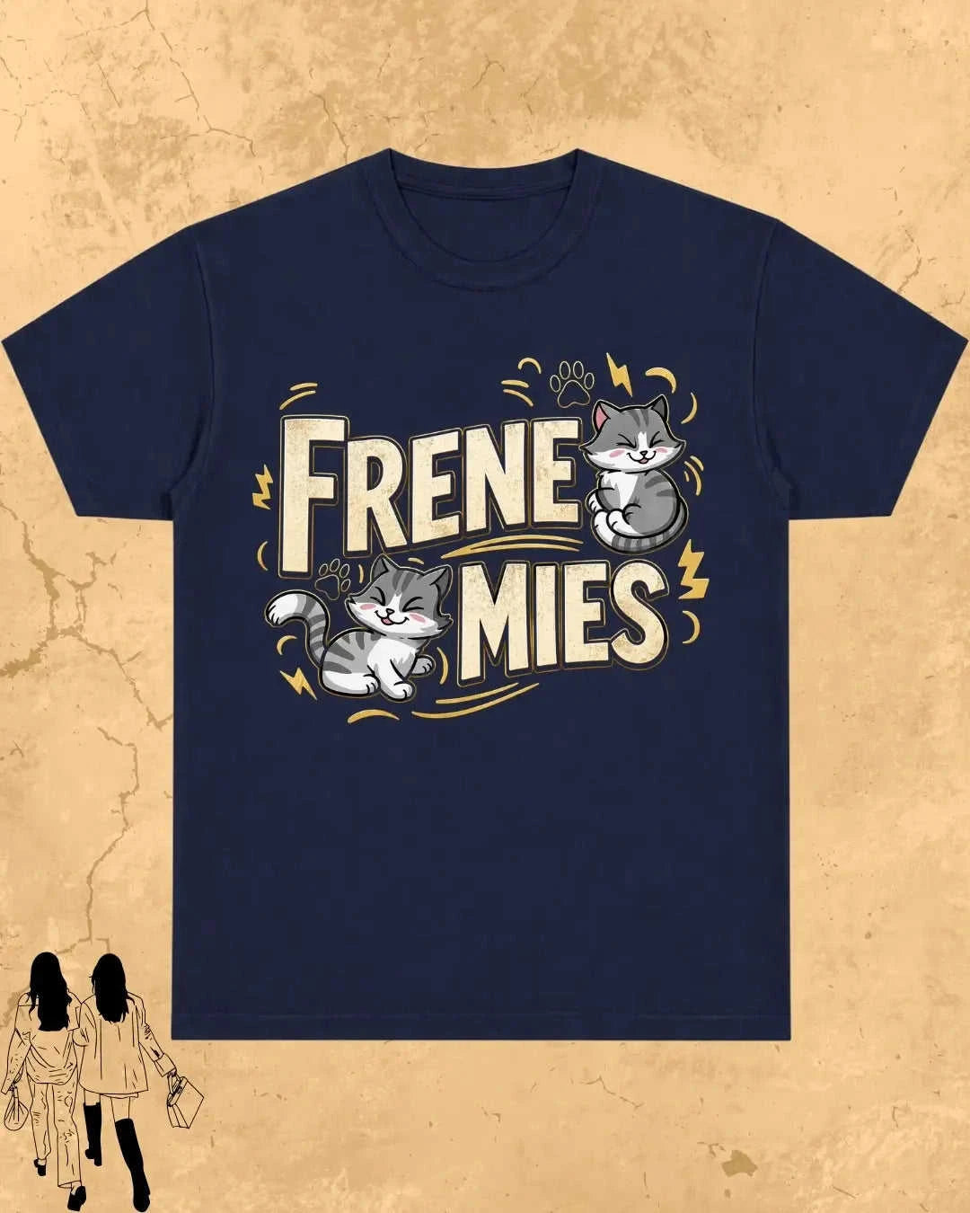 Meow Besties Cotton Tshirt Swiftsoul