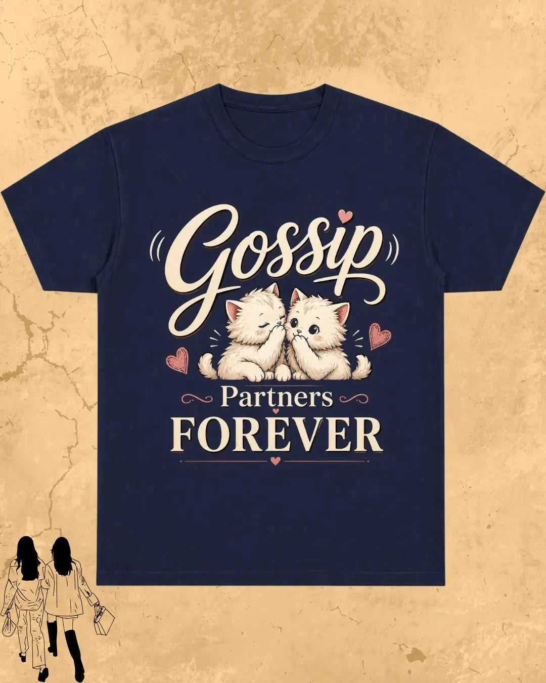 Meow Besties Cotton Tshirt Swiftsoul
