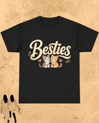 Meow Besties Cotton Tshirt Swiftsoul