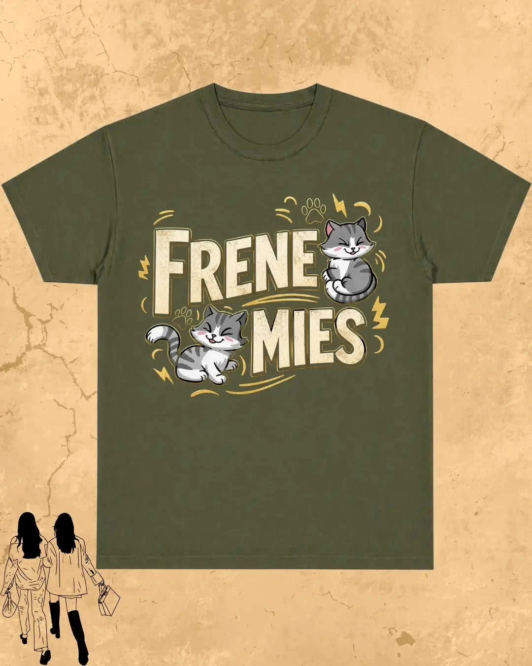 Meow Besties Cotton Tshirt Swiftsoul