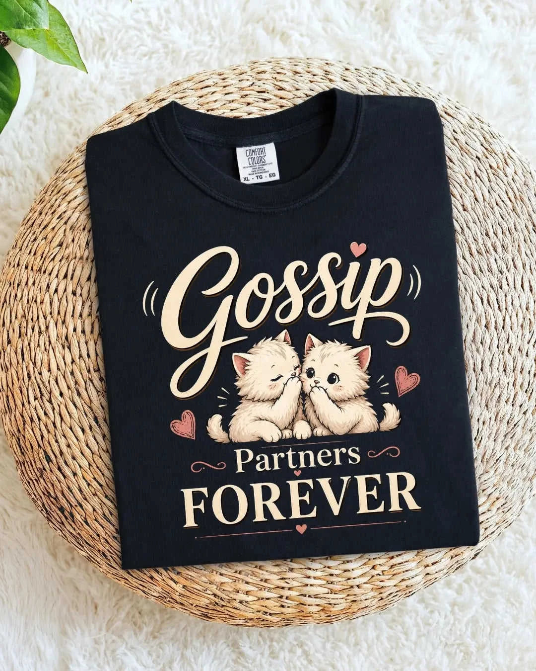 Meow Besties Cotton Tshirt Swiftsoul