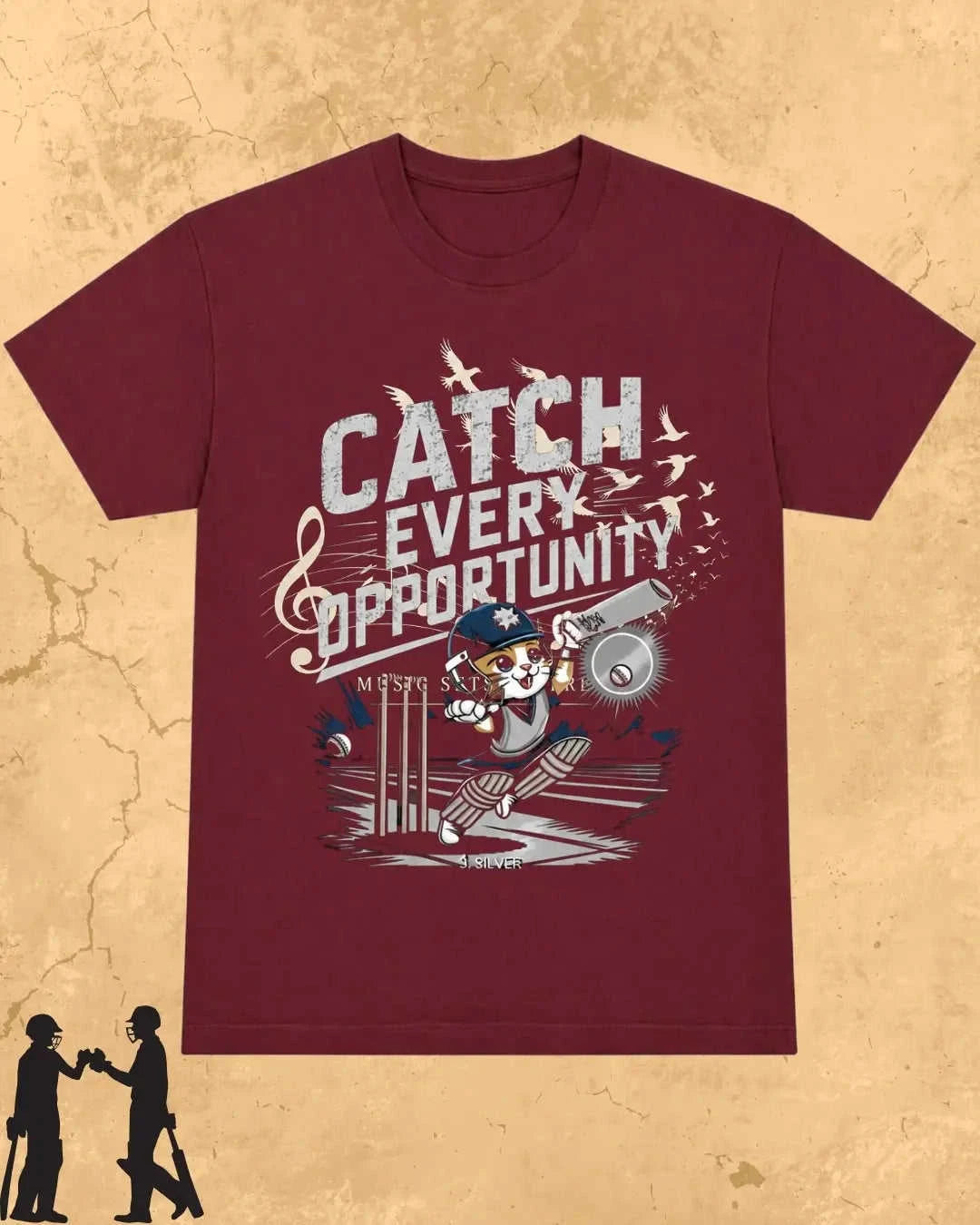 Meow Cricket Champion Cotton Tee Swiftsoul