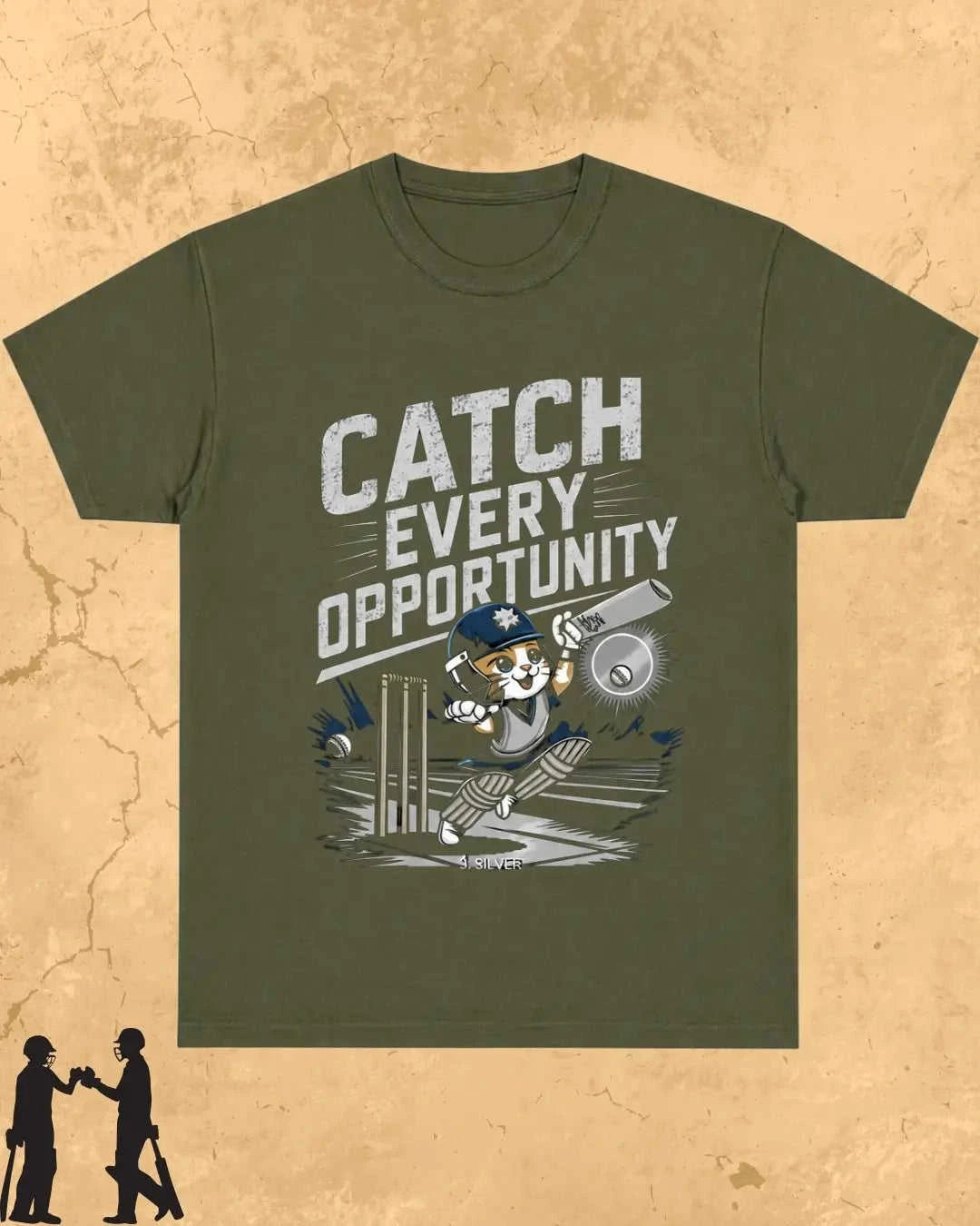 Meow Cricket Champion Cotton Tee Swiftsoul