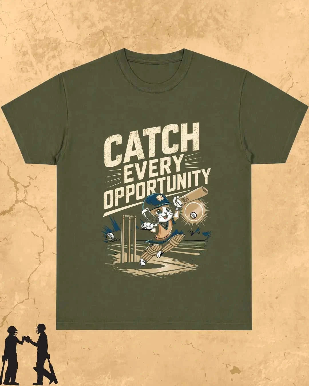 Meow Cricket Champion Cotton Tee Swiftsoul