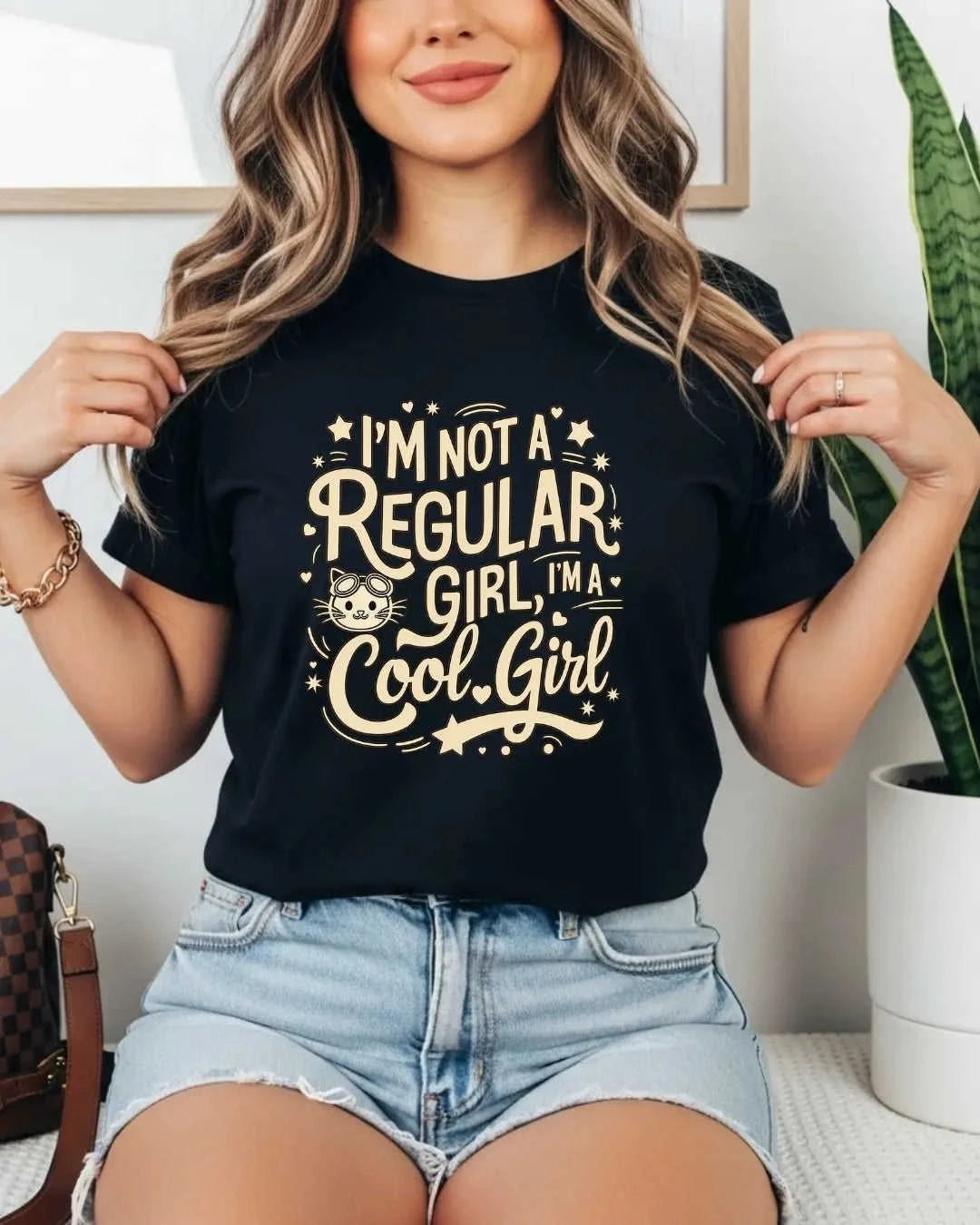 Meow Little Troublemaker Cotton Tshirt Swiftsoul