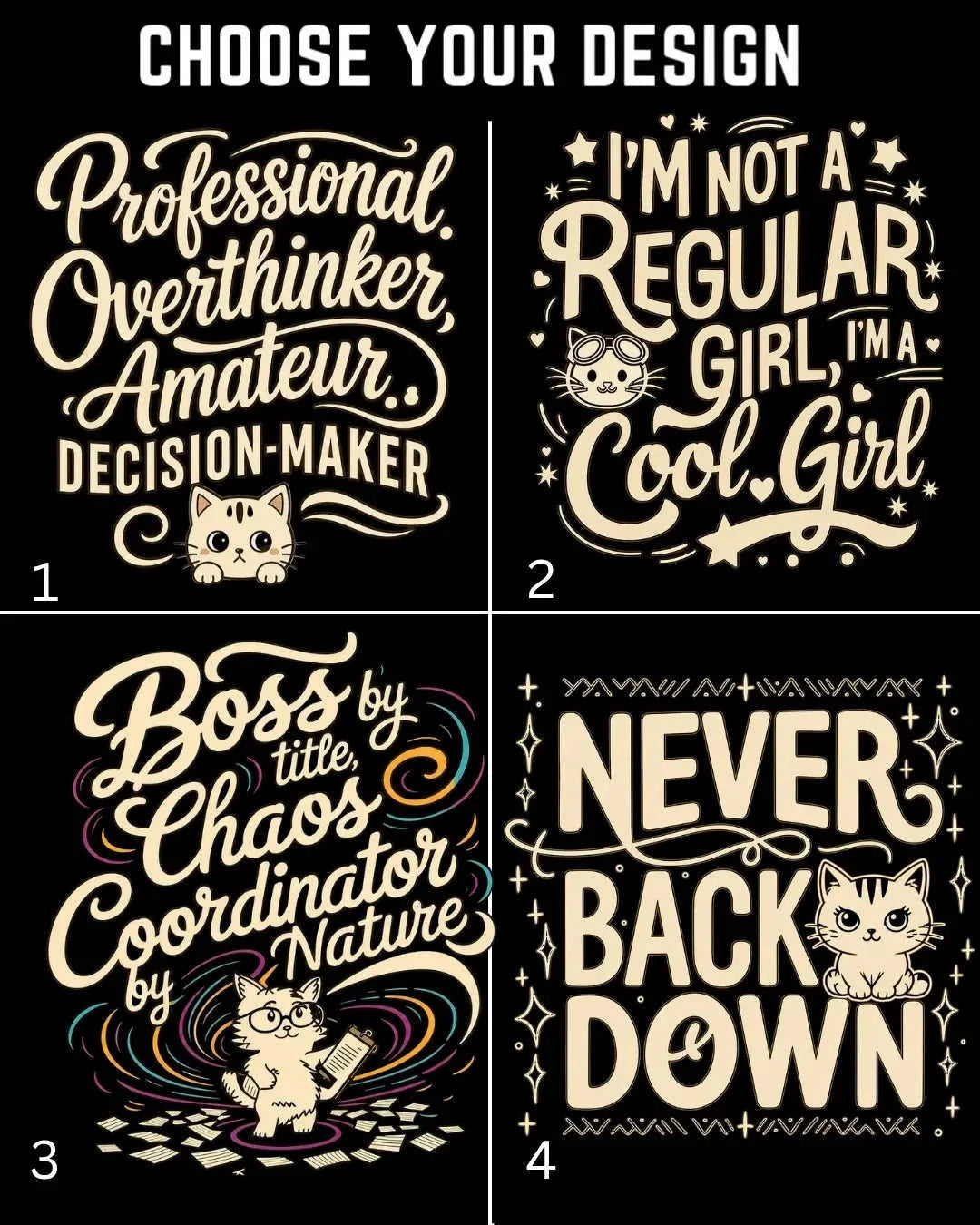 Meow Little Troublemaker Cotton Tshirt Swiftsoul