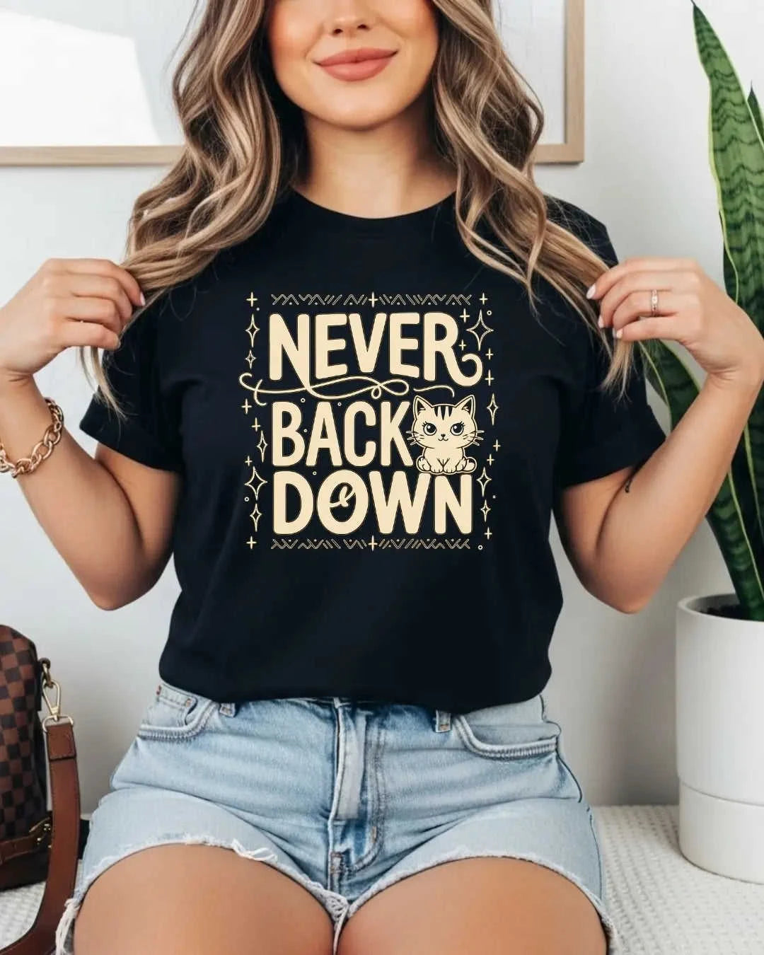 Meow Little Troublemaker Cotton Tshirt Swiftsoul
