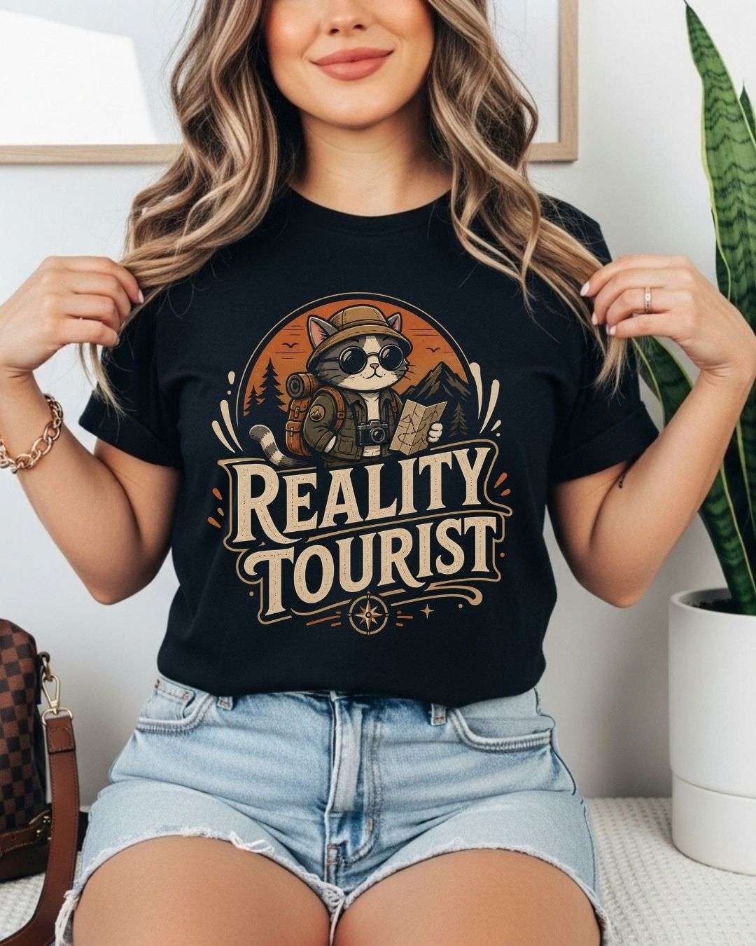 Meow Travel Mode Cotton Tshirt Billien LLC 