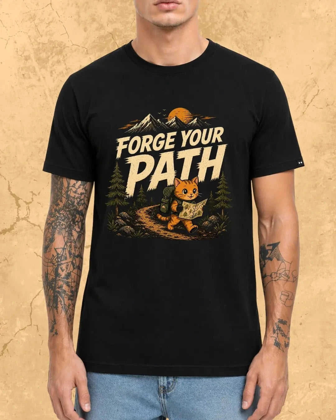 Meow Travel Mode Cotton Tshirt Swiftsoul