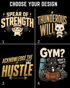 Meow Workout Cotton Tshirt Swiftsoul