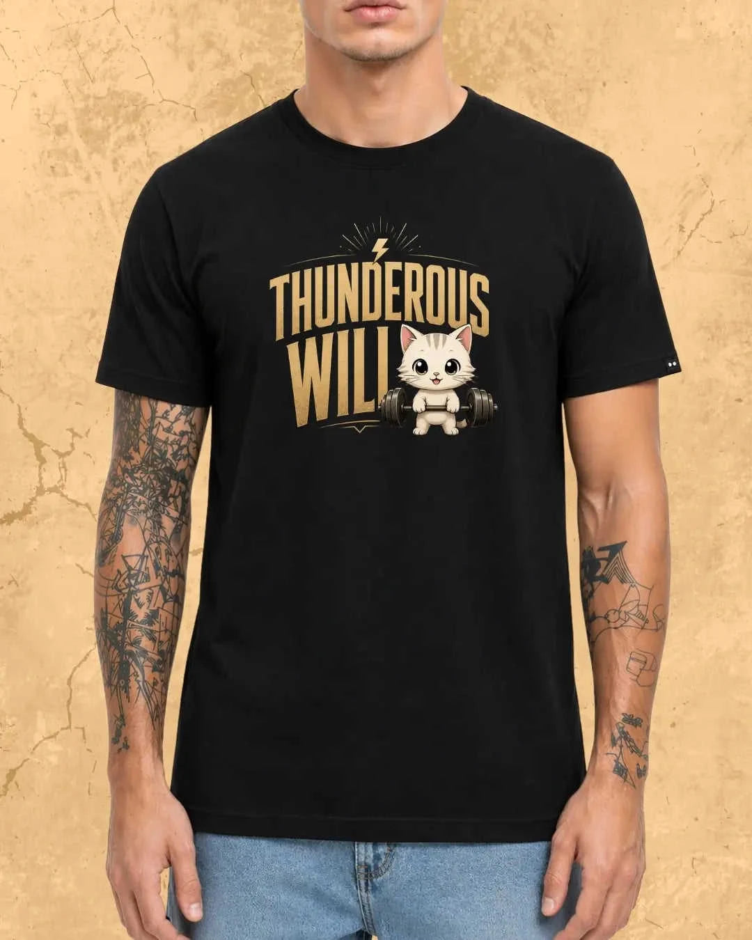 Meow Workout Cotton Tshirt Swiftsoul