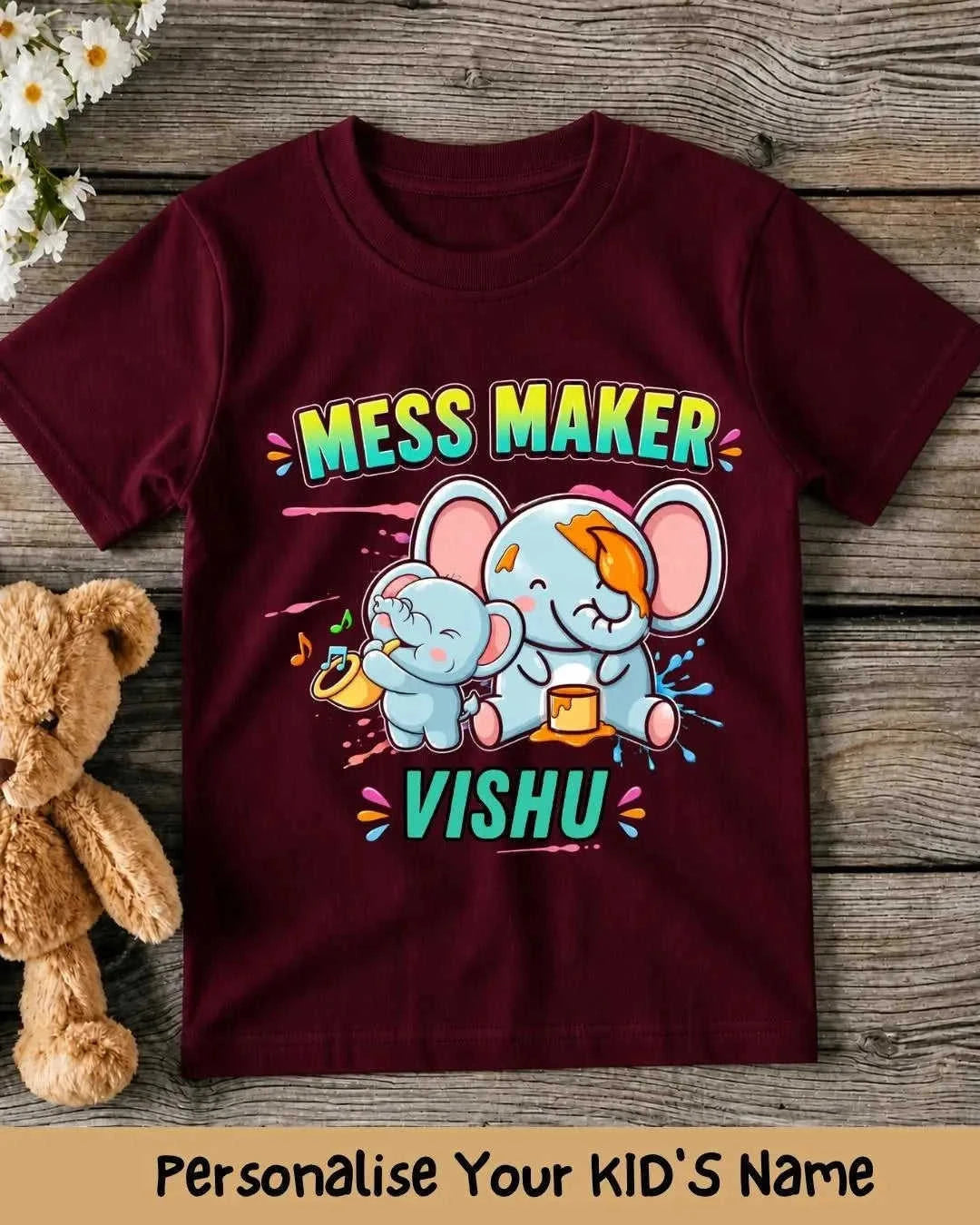 Mess Maker Custom Kids Name Tee Swiftsoul