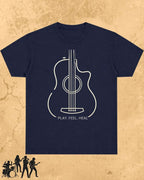 Minimal Guitar Music Cotton T-Shirt Billien LLC 
