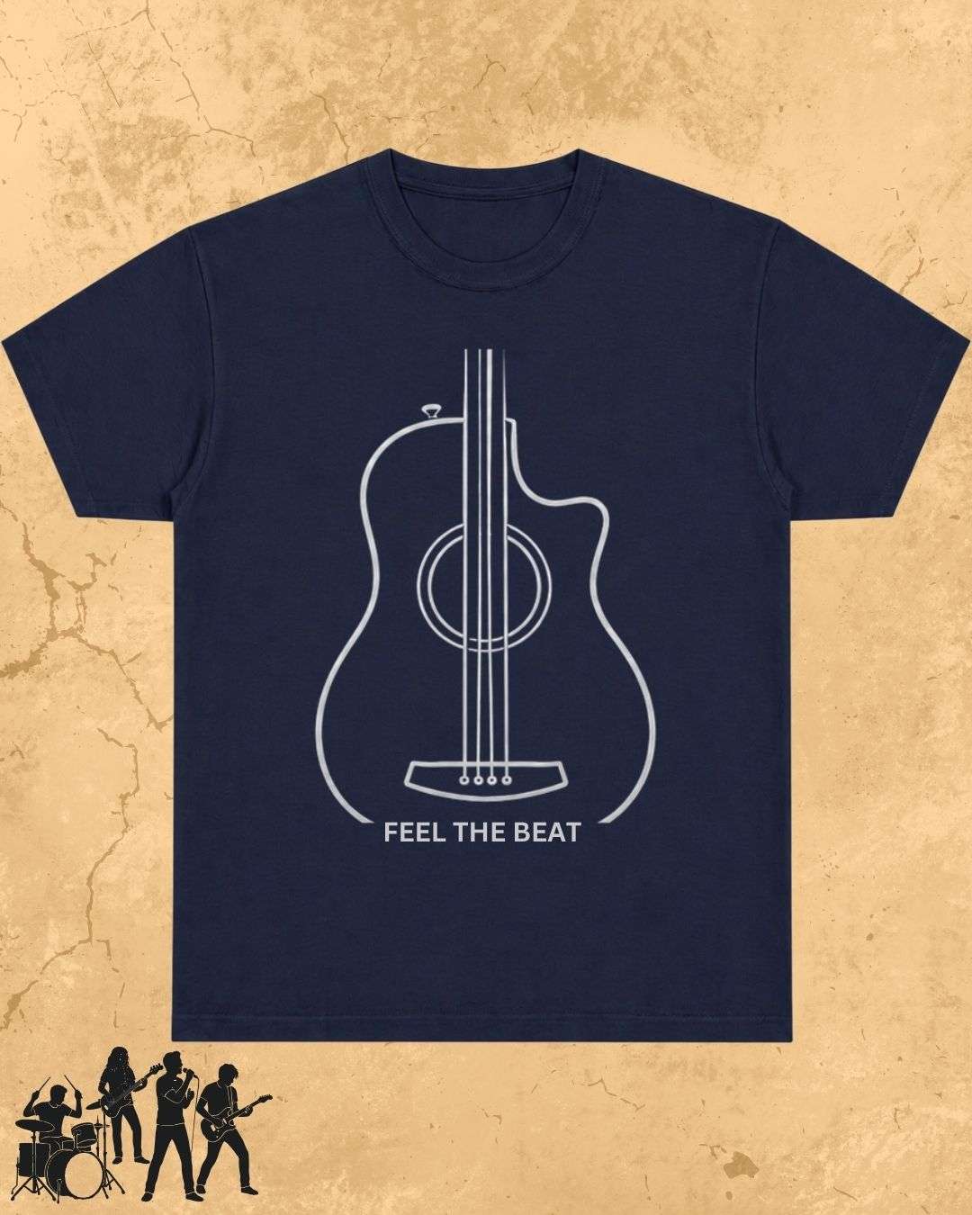 Minimal Guitar Music Cotton T-Shirt Billien LLC 