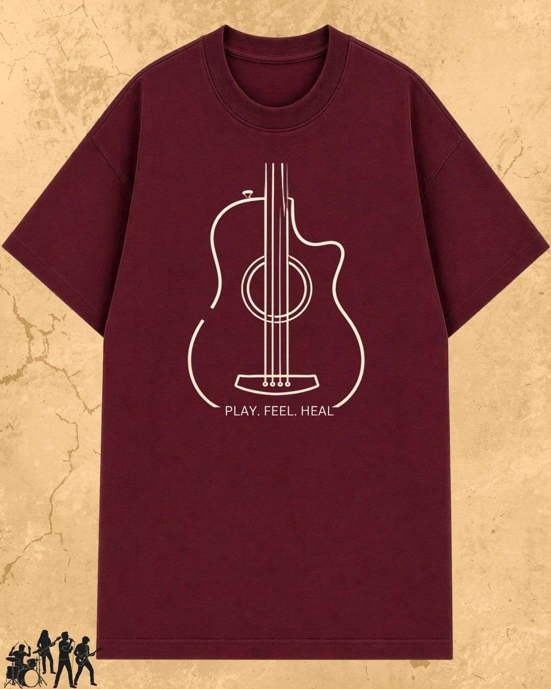 Minimal Guitar Music Cotton T-Shirt Billien LLC 