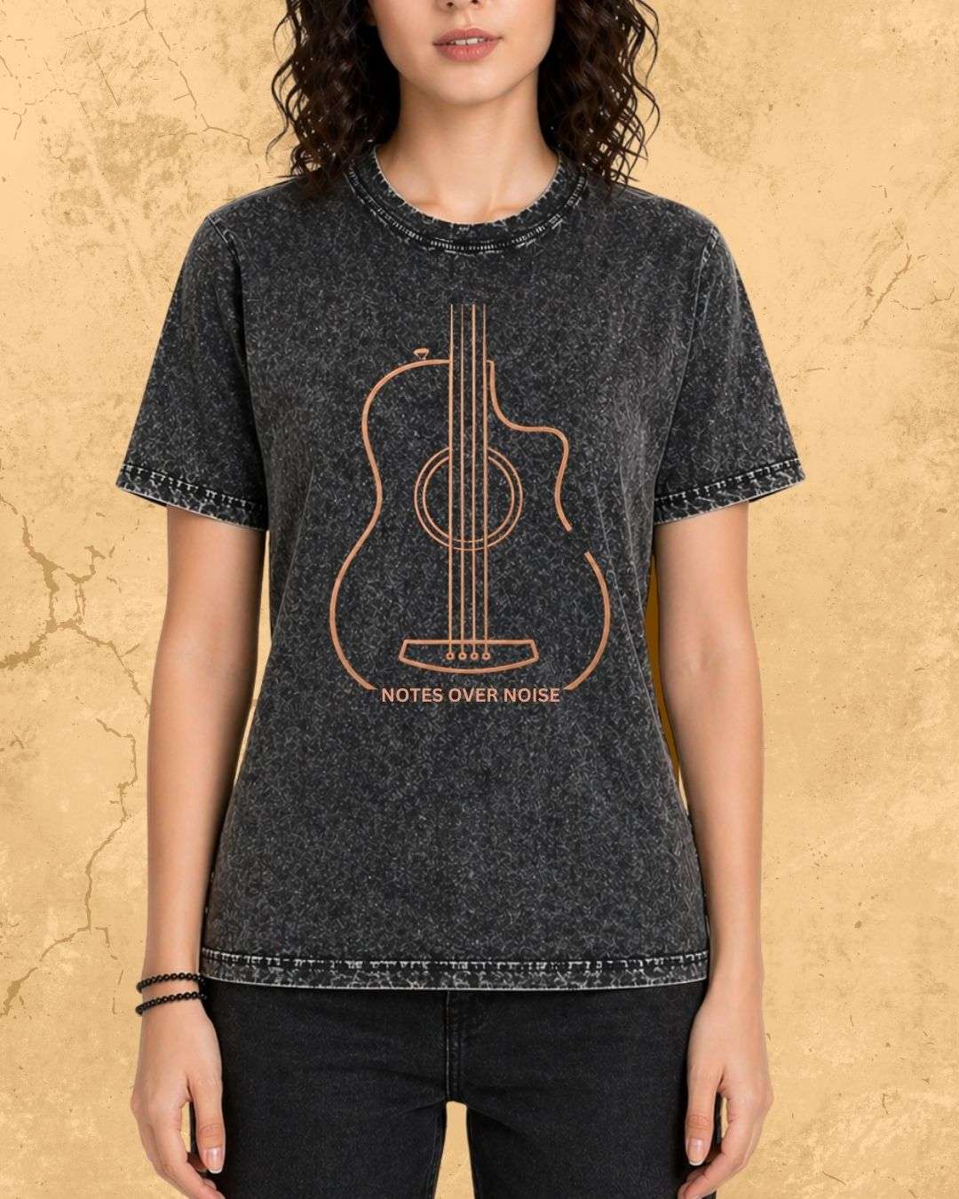 Minimal Guitar Music Cotton T-Shirt Billien LLC 