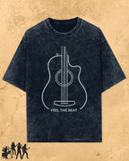 Minimal Guitar Music Cotton T-Shirt Billien LLC 
