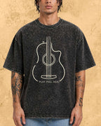 Minimal Guitar Music Cotton T-Shirt Billien LLC 