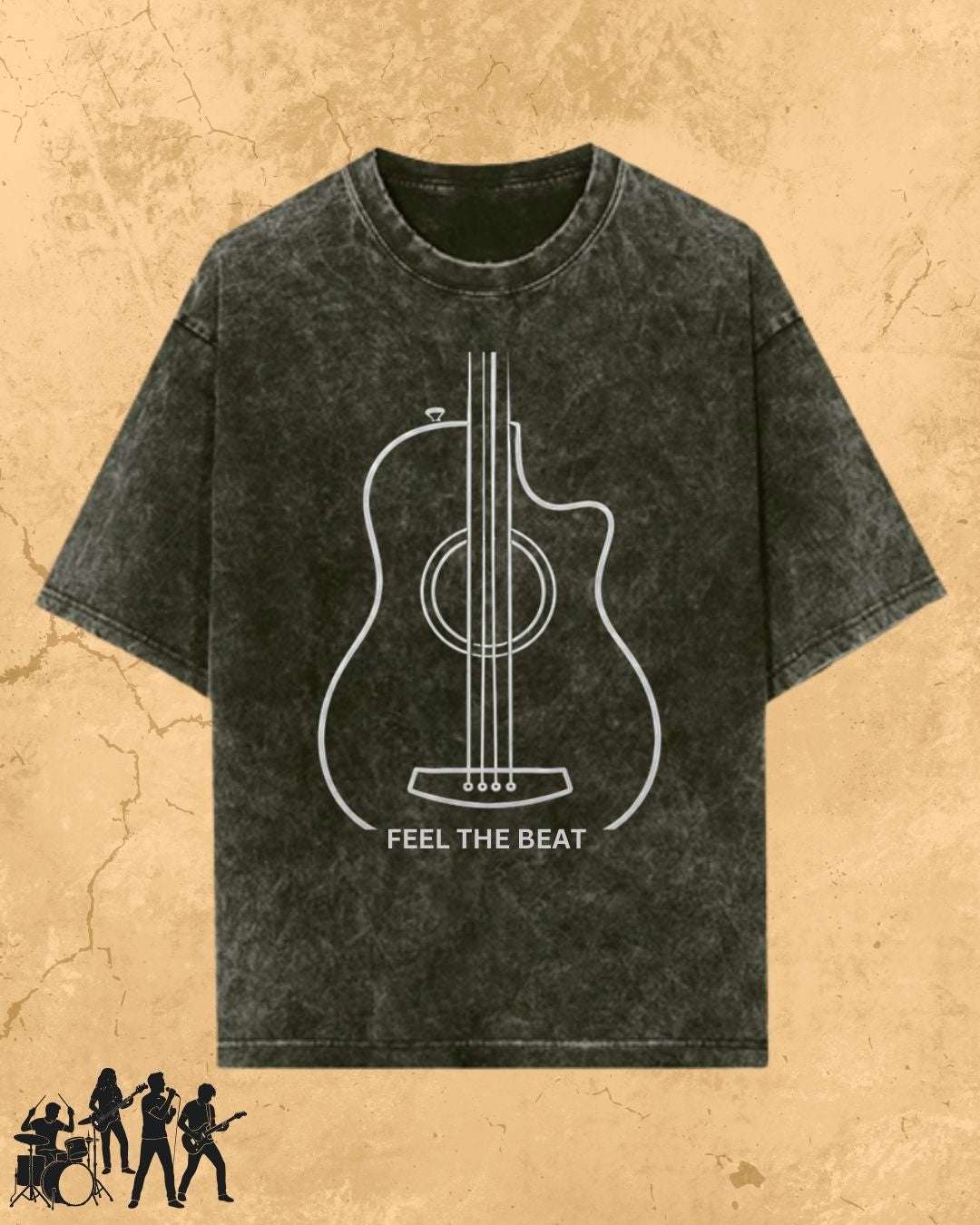 Minimal Guitar Music Cotton T-Shirt Billien LLC 