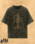 Minimal Guitar Music Cotton T-Shirt Billien LLC 