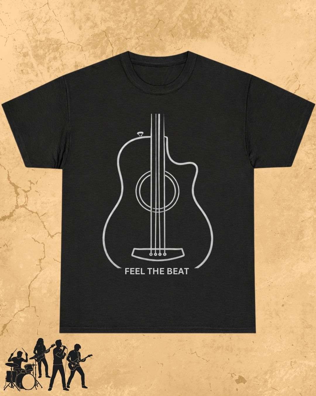 Minimal Guitar Music Cotton T-Shirt Billien LLC 