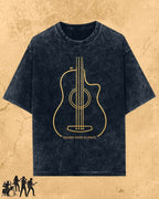 Minimal Guitar Music Cotton T-Shirt Billien LLC 