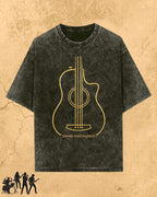Minimal Guitar Music Cotton T-Shirt Billien LLC 