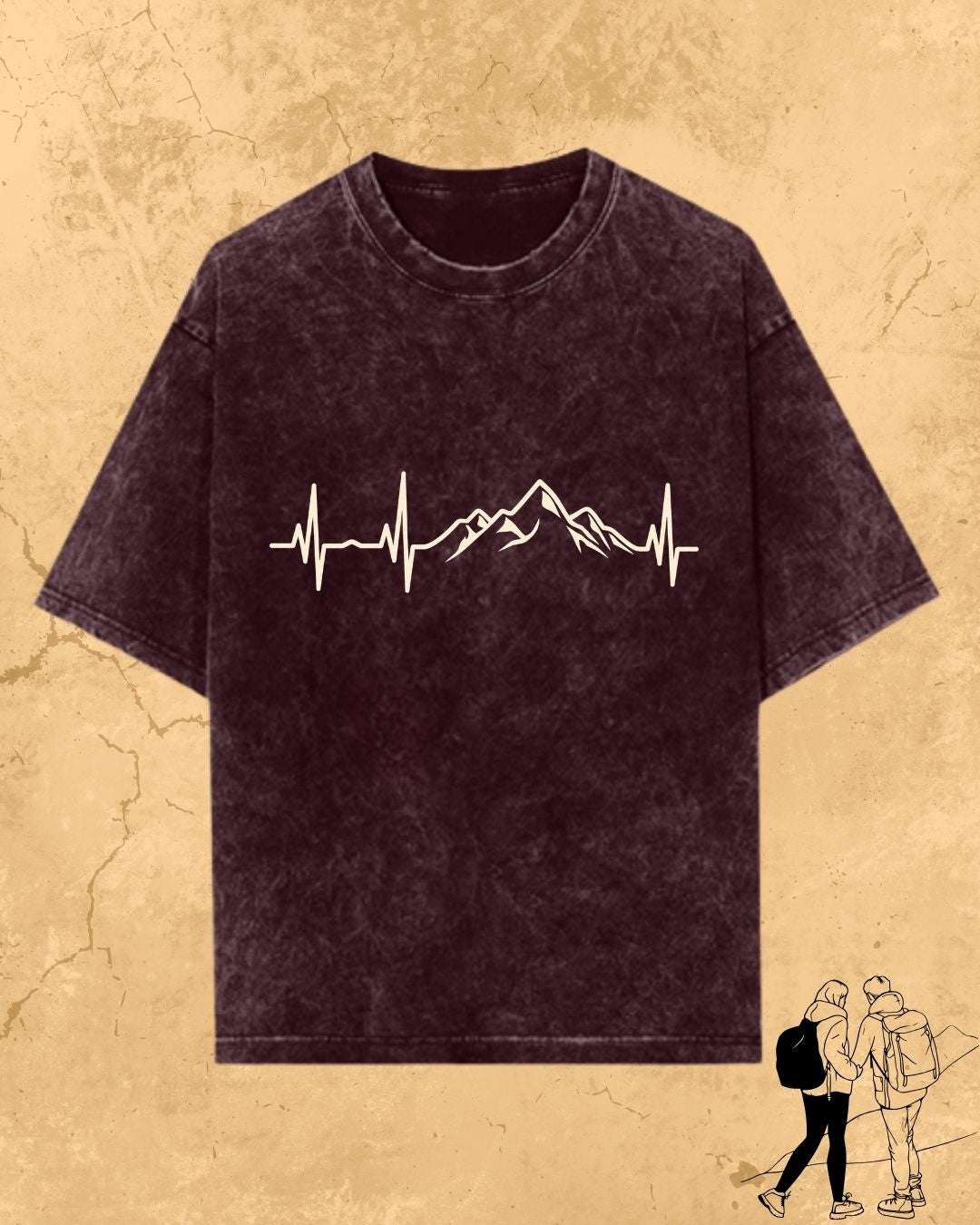 Minimalist Wanderline Travel Cotton Tshirt Billien LLC 