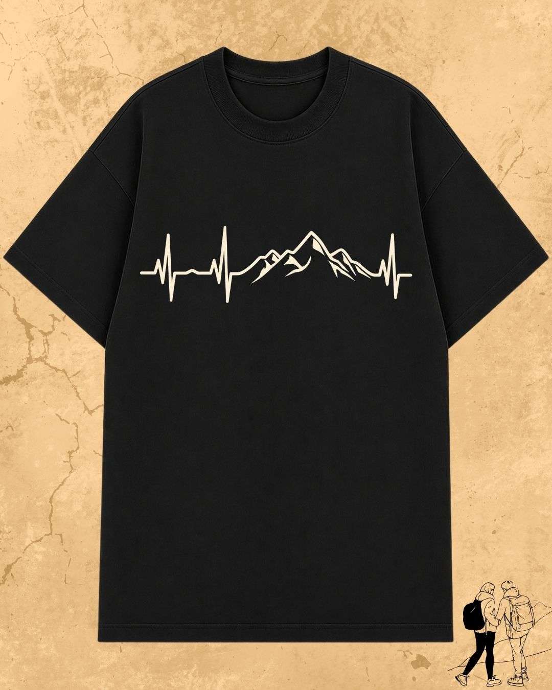 Minimalist Wanderline Travel Cotton Tshirt Billien LLC 