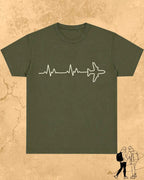 Minimalist Wanderline Travel Cotton Tshirt Swiftsoul