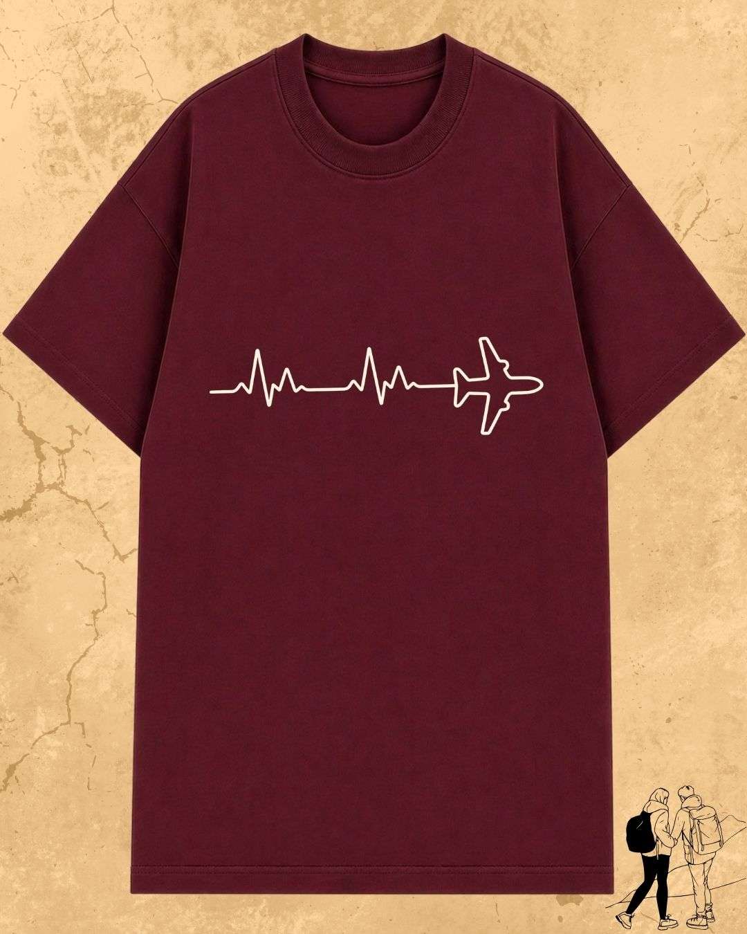 Minimalist Wanderline Travel Cotton Tshirt Swiftsoul 