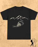 Minimalist Wanderline Travel Cotton Tshirt Swiftsoul