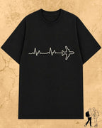 Minimalist Wanderline Travel Cotton Tshirt Swiftsoul 