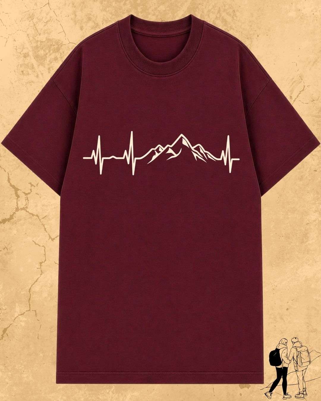 Minimalist Wanderline Travel Cotton Tshirt Swiftsoul 
