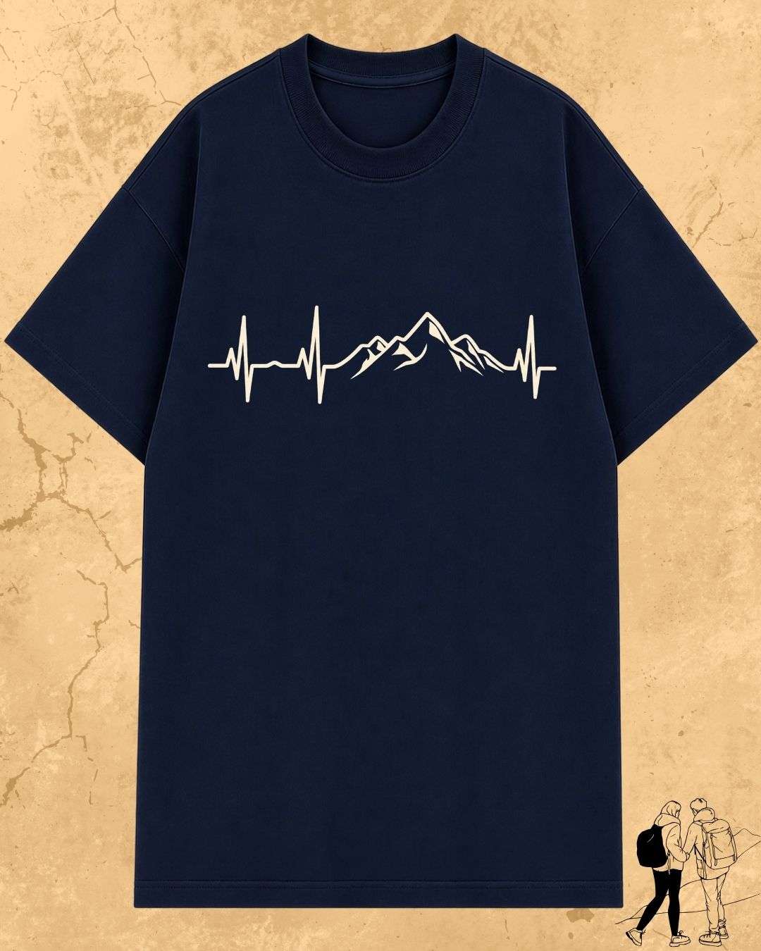 Minimalist Wanderline Travel Cotton Tshirt Swiftsoul 