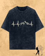 Minimalist Wanderline Travel Cotton Tshirt Swiftsoul 