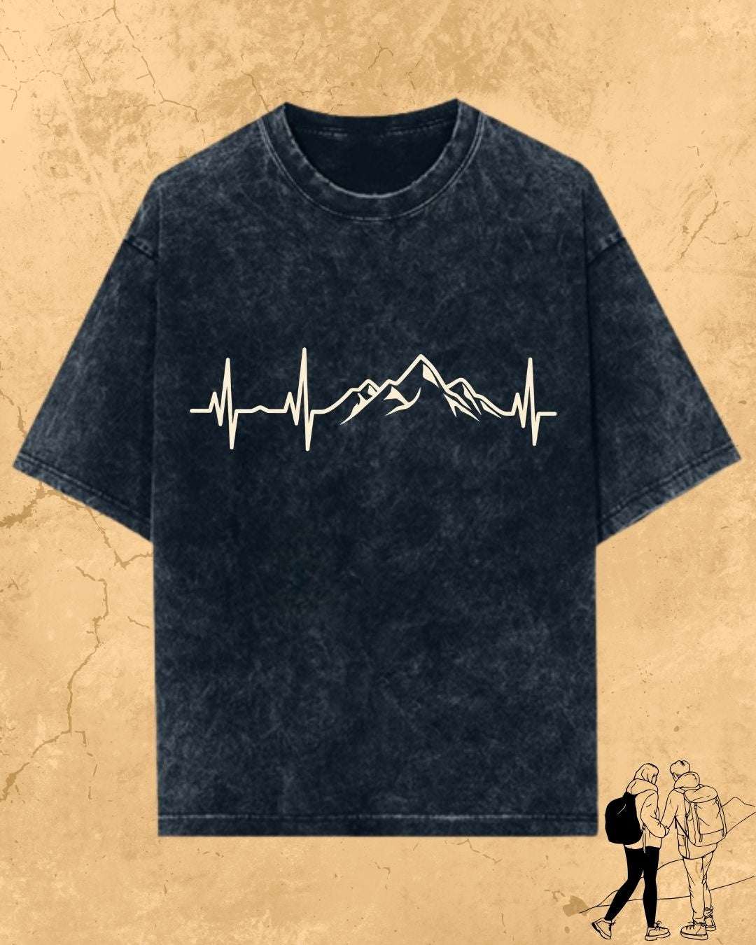 Minimalist Wanderline Travel Cotton Tshirt Swiftsoul 