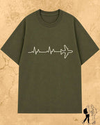 Minimalist Wanderline Travel Cotton Tshirt Swiftsoul 