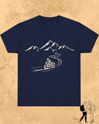 Minimalist Wanderline Travel Cotton Tshirt Swiftsoul