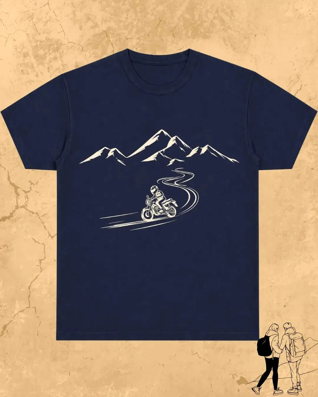 Minimalist Wanderline Travel Cotton Tshirt Swiftsoul